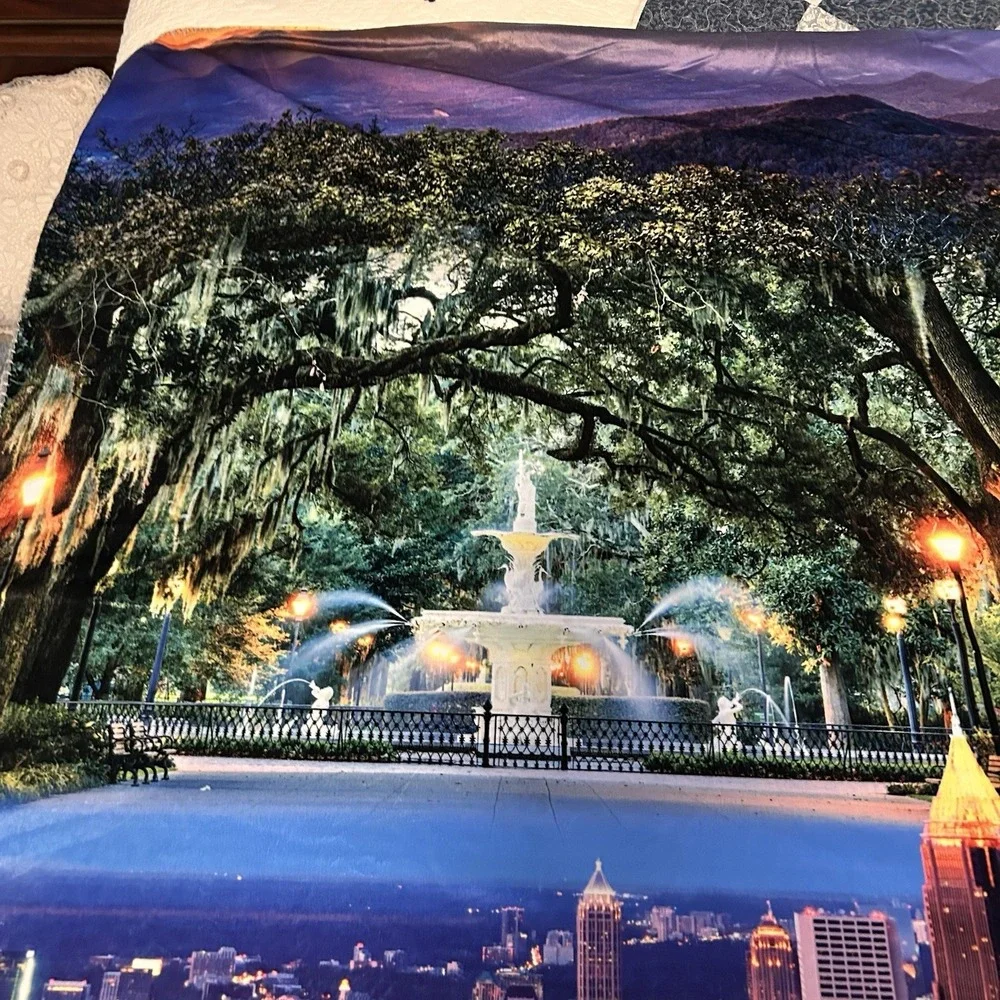 Georgia Landmarks Fleece‎ Throw 50